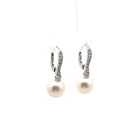 Orecchini Cianfrone Gioielli Donna in Oro bianco Perla EMM123 - EMM123